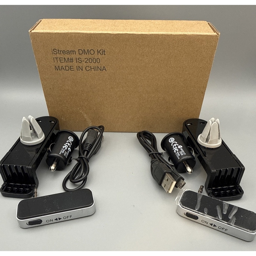 Spark Innovators Stream Machine 3.5mm FM Transmitter Car Kit: NewOpenBox Set of2